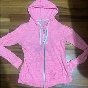 Aeropostale bright pink light zip up hoodie